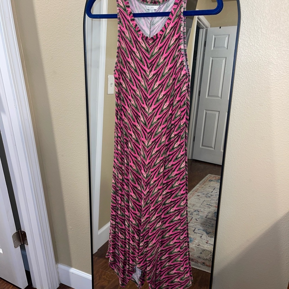 Pink Zigzag Maxi Dress